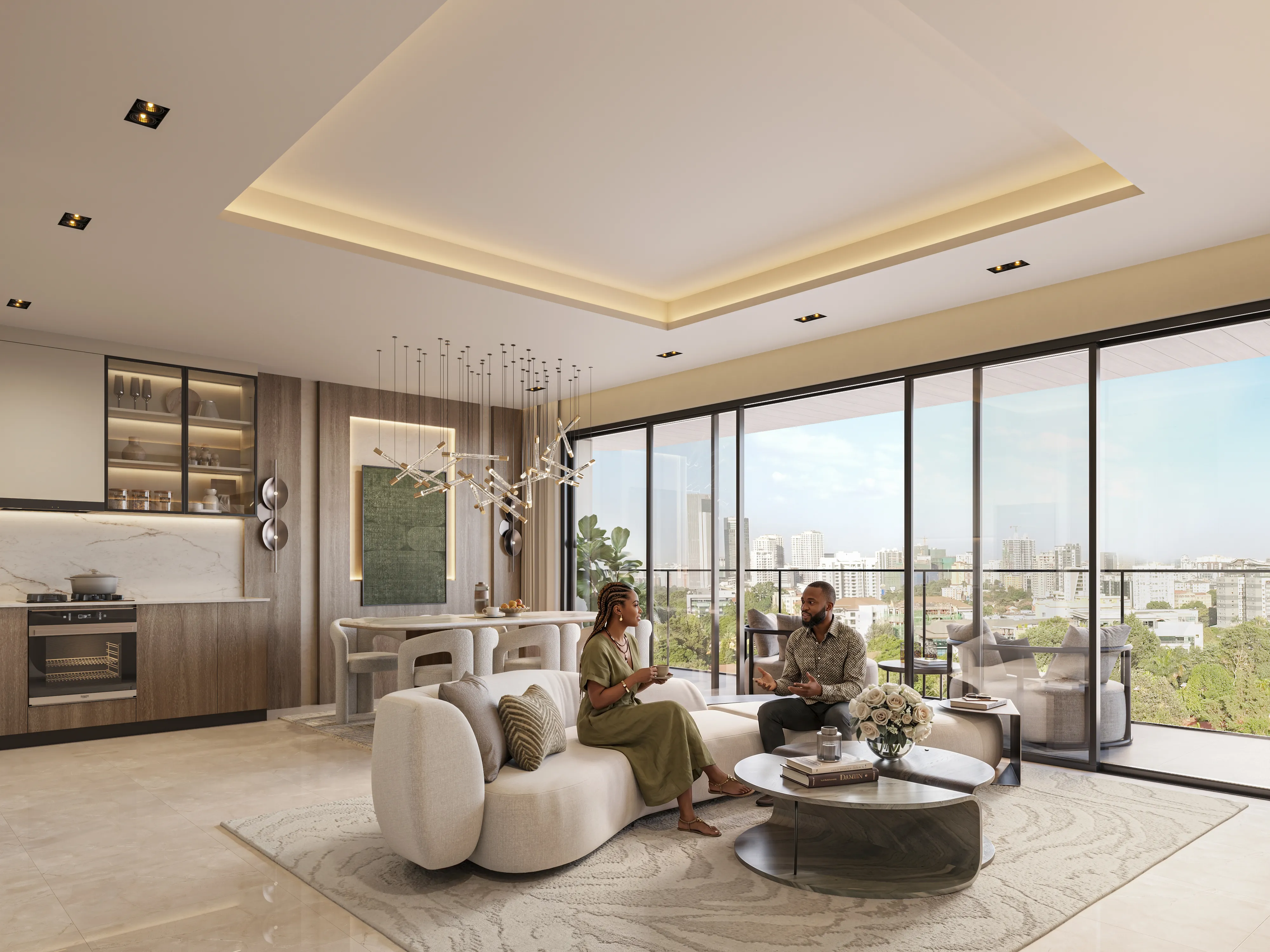 Seasons Riverside four bedroom duplex living room
